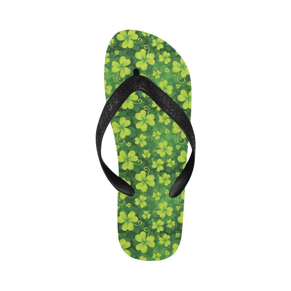 Shamrock Clover Print Flip Flops-JTAMIGO.COM