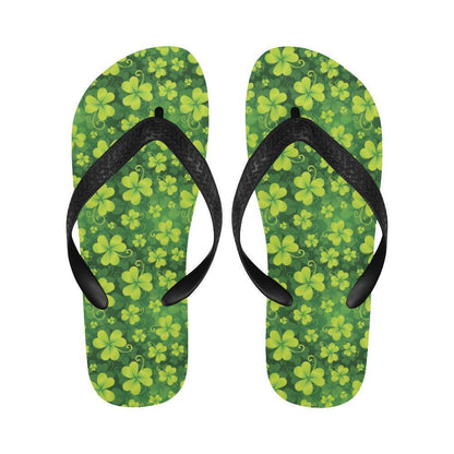 Shamrock Clover Print Flip Flops-JTAMIGO.COM