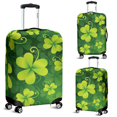 Shamrock Clover Print Luggage Cover Protector