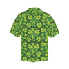 Shamrock Clover Print Men Aloha Hawaiian Shirt