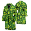 Shamrock Clover Print Men Bath Robe-JTAMIGO.COM