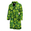 Shamrock Clover Print Men Bath Robe-JTAMIGO.COM