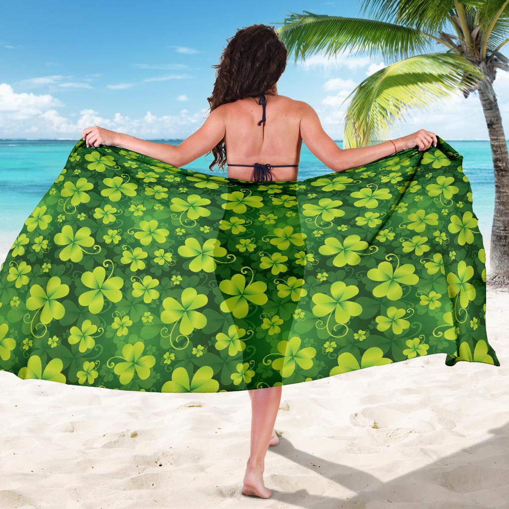 Shamrock Clover Print Sarong Pareo Wrap