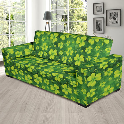 Shamrock Clover Print Sofa Slipcover-JTAMIGO.COM