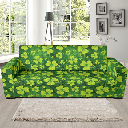 Shamrock Clover Print Sofa Slipcover-JTAMIGO.COM