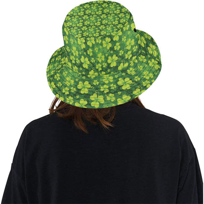 Shamrock Clover Print Unisex Bucket Hat