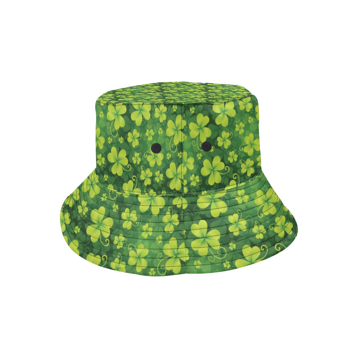 Shamrock Clover Print Unisex Bucket Hat