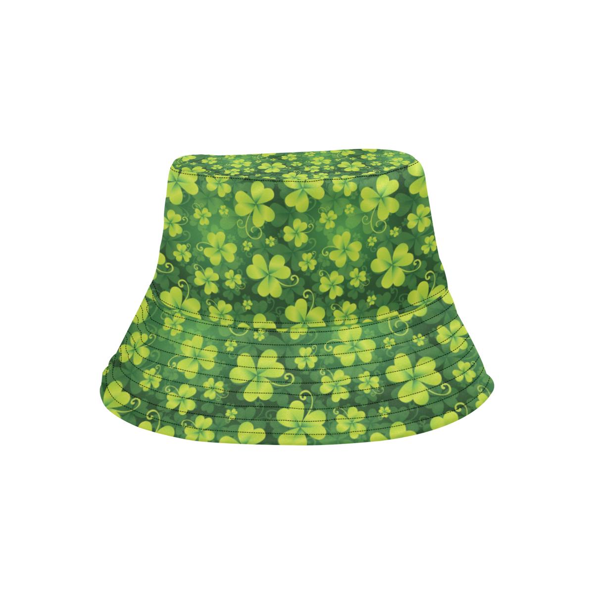 Shamrock Clover Print Unisex Bucket Hat
