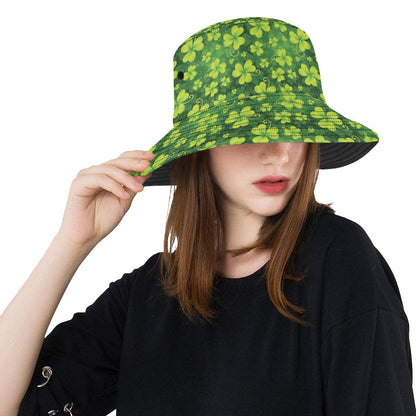 Shamrock Clover Print Unisex Bucket Hat