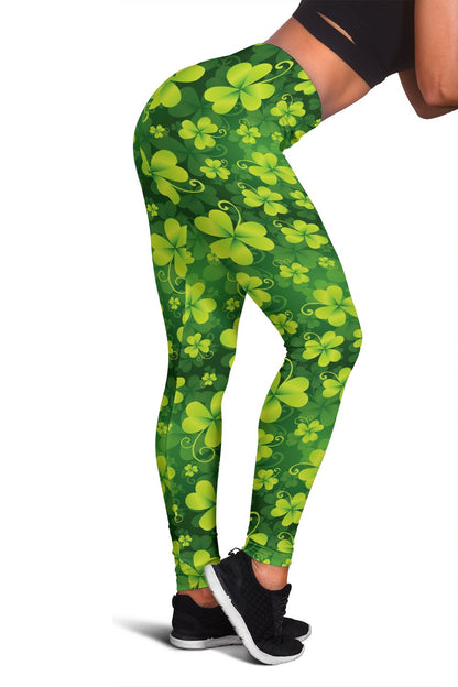 Shamrock Clover Print Women Leggings