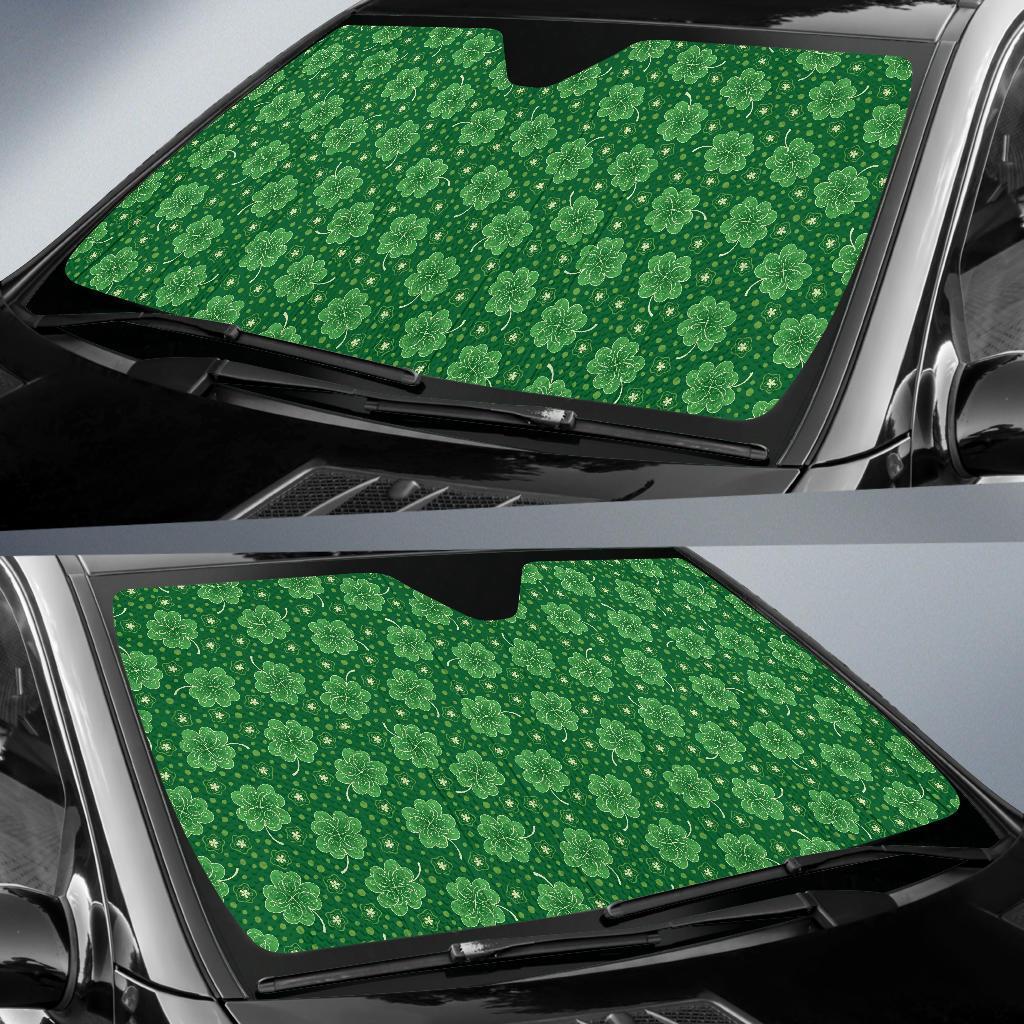Shamrock Design Print Car Sun Shade For Windshield