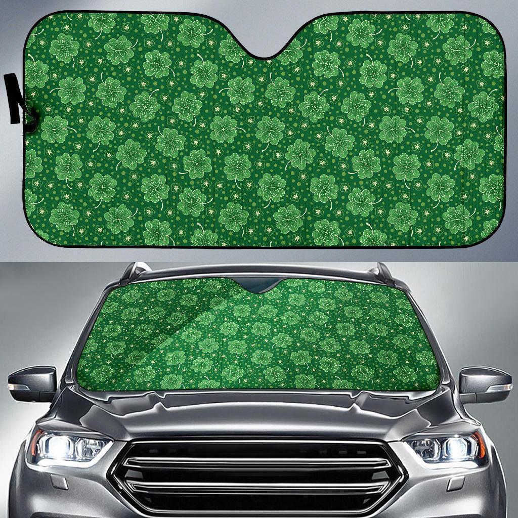 Shamrock Design Print Car Sun Shade For Windshield