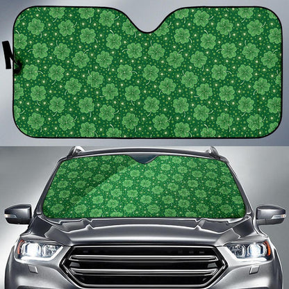 Shamrock Design Print Car Sun Shade For Windshield