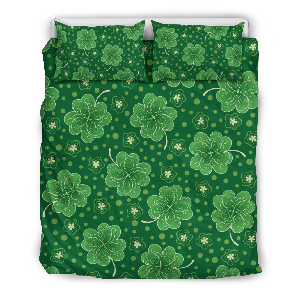 Shamrock Design Print Duvet Cover Bedding Set