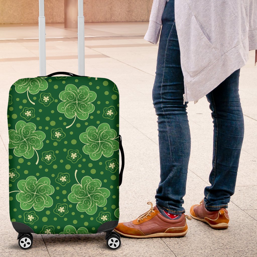 Shamrock Design Print Luggage Cover Protector