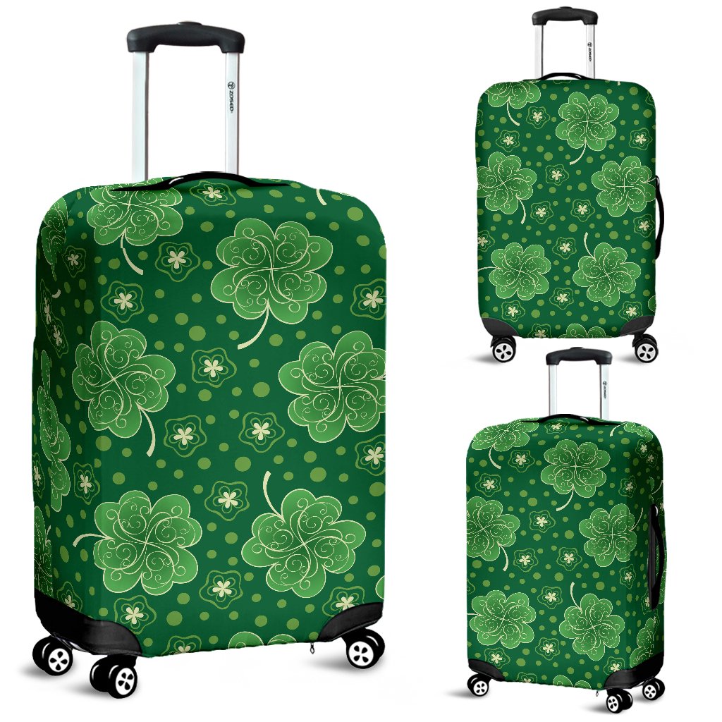 Shamrock Design Print Luggage Cover Protector