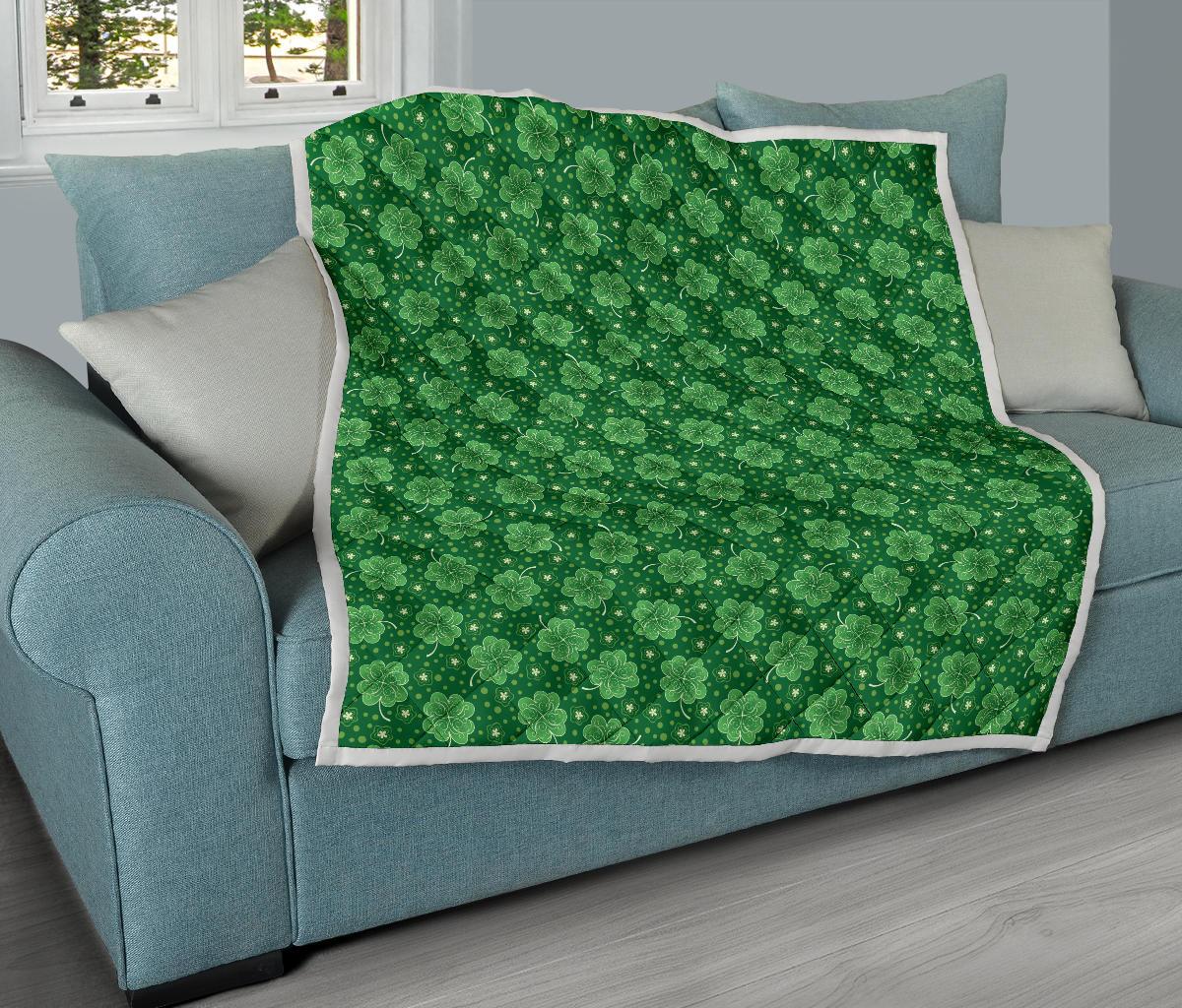 Shamrock Design Print Premium Quilt-JTAMIGO.COM