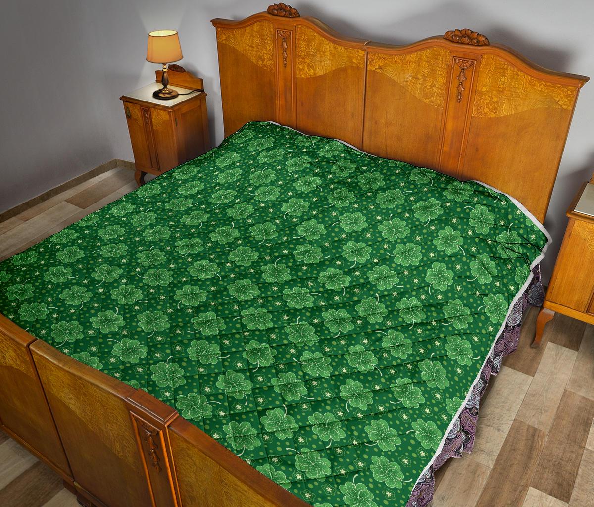 Shamrock Design Print Premium Quilt-JTAMIGO.COM