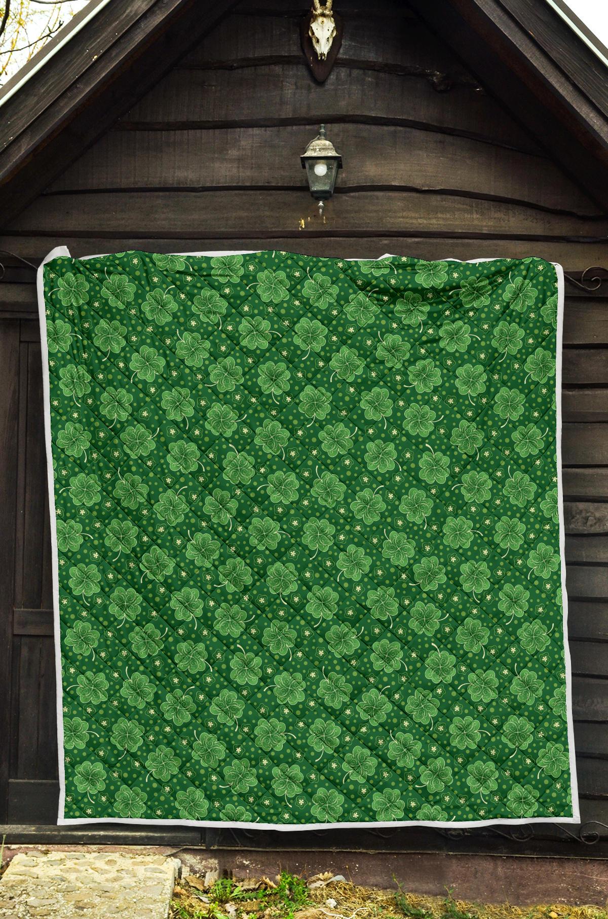 Shamrock Design Print Premium Quilt-JTAMIGO.COM