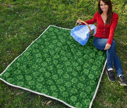 Shamrock Design Print Premium Quilt-JTAMIGO.COM