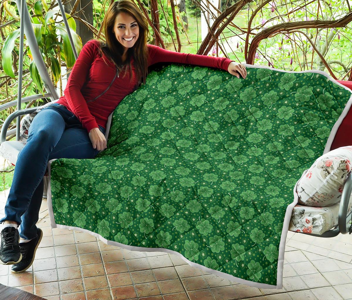 Shamrock Design Print Premium Quilt-JTAMIGO.COM