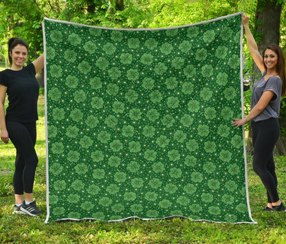 Shamrock Design Print Premium Quilt-JTAMIGO.COM