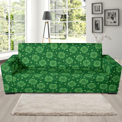 Shamrock Design Print Sofa Slipcover-JTAMIGO.COM