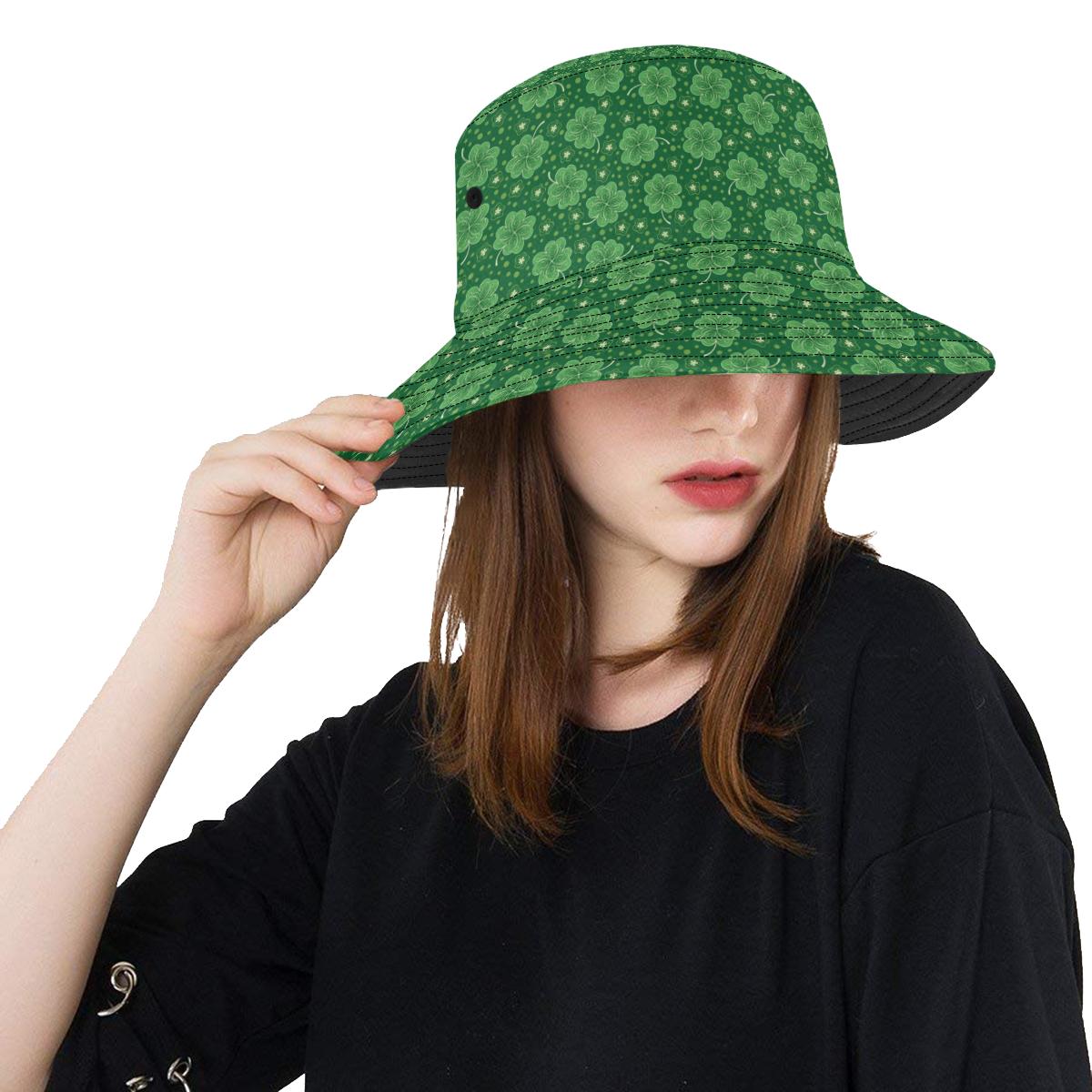 Shamrock Design Print Unisex Bucket Hat