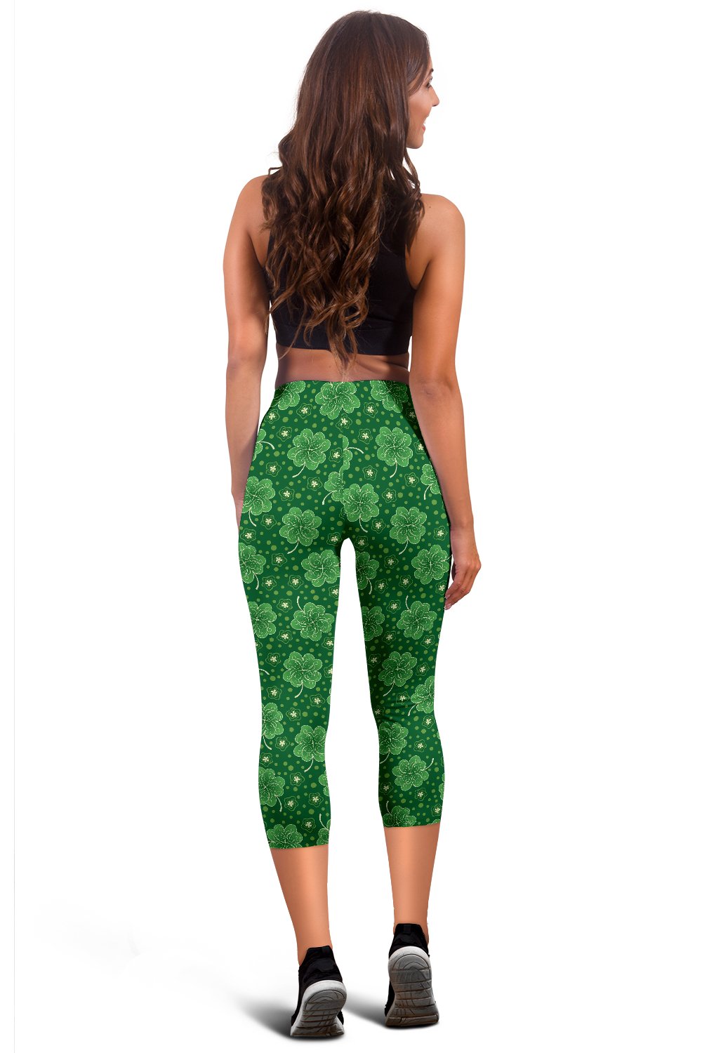 Shamrock Design Print Women Capris