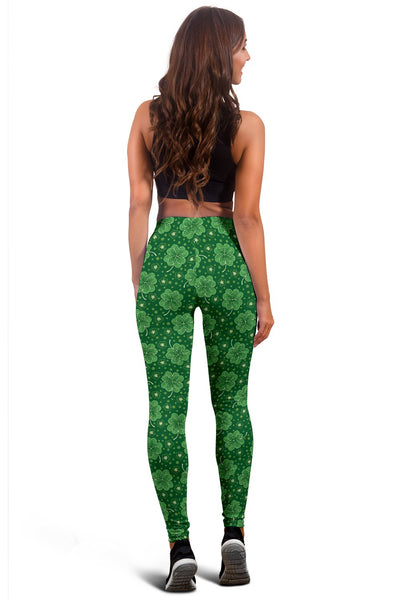 Shamrock Design Print Women Leggings