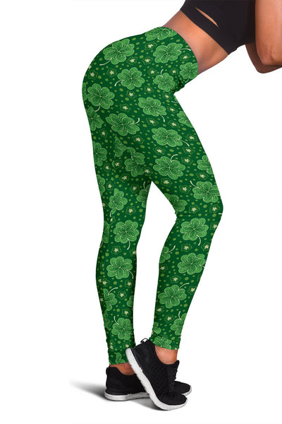 Shamrock Design Print Women Leggings