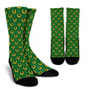 Shamrock Horseshoes Print Pattern Crew Socks