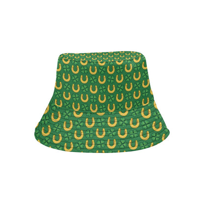 Shamrock Horseshoes Print Pattern Unisex Bucket Hat