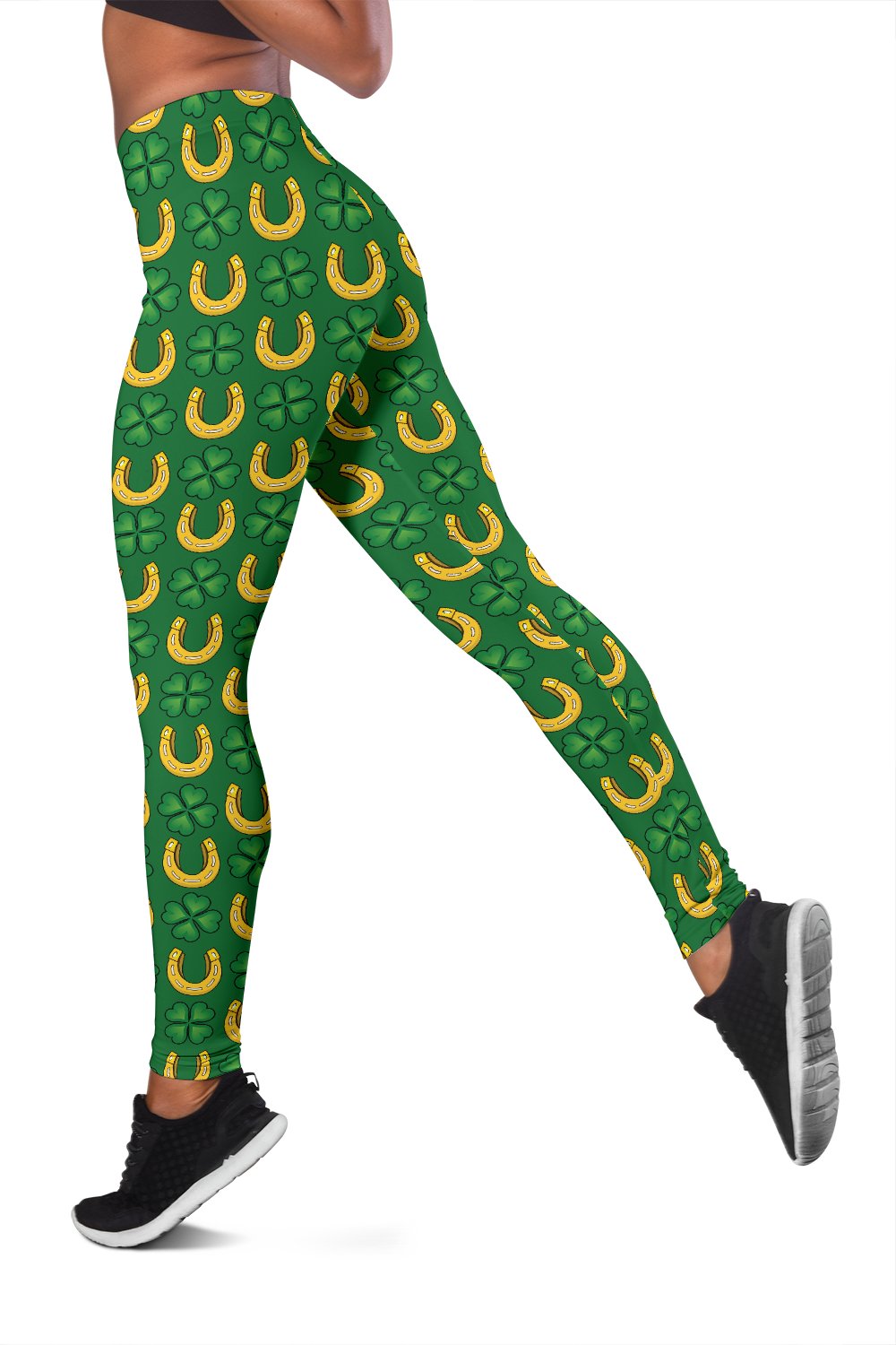 Shamrock Horseshoes Print Pattern Women Leggings
