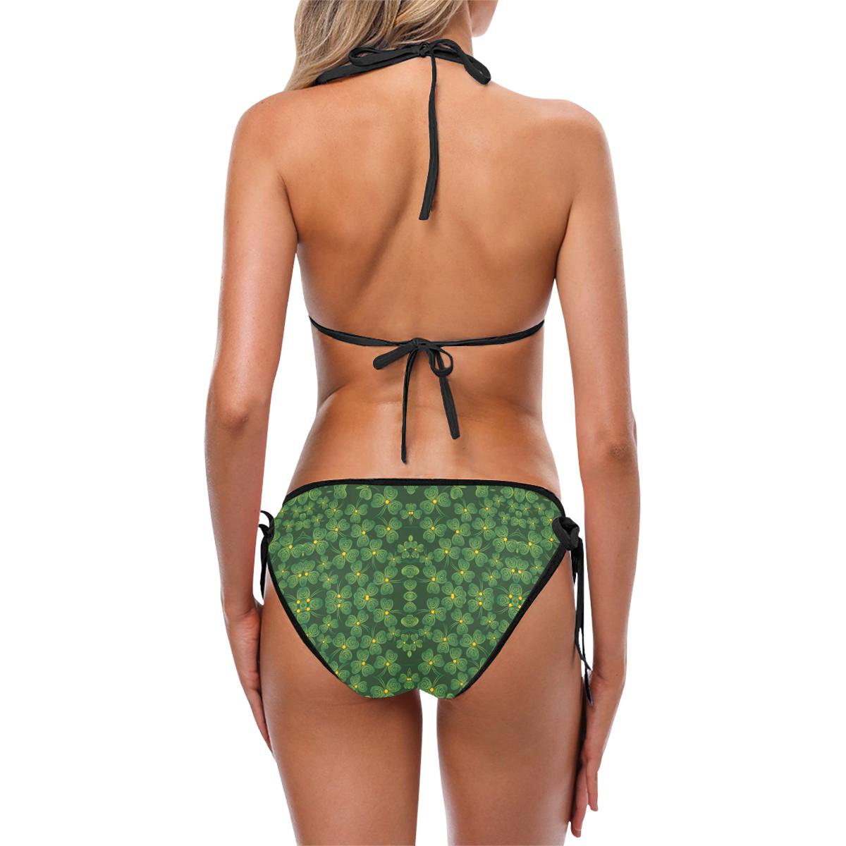 Shamrock Pattern Custom Bikini Swimsuit (Model S01)-JTAMIGO.COM