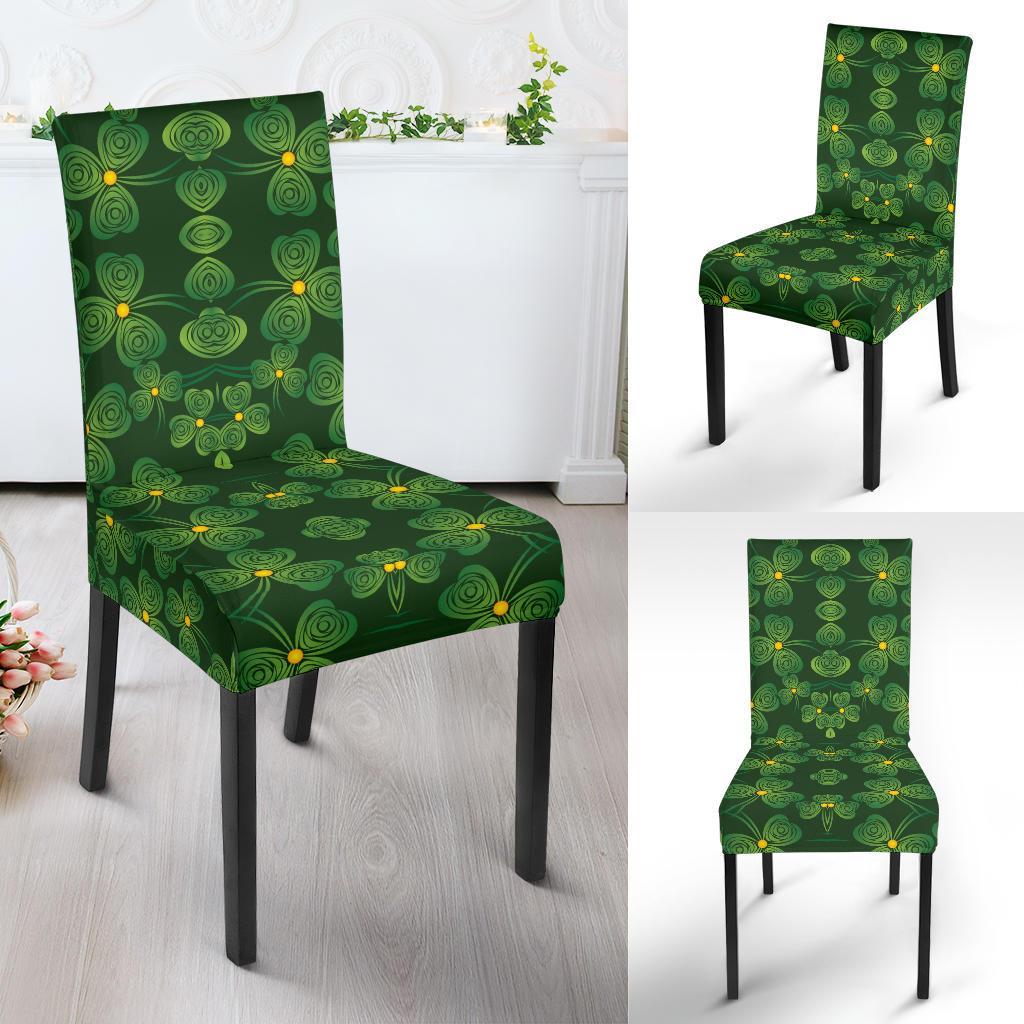 Shamrock Pattern Dining Chair Slipcover-JTAMIGO.COM
