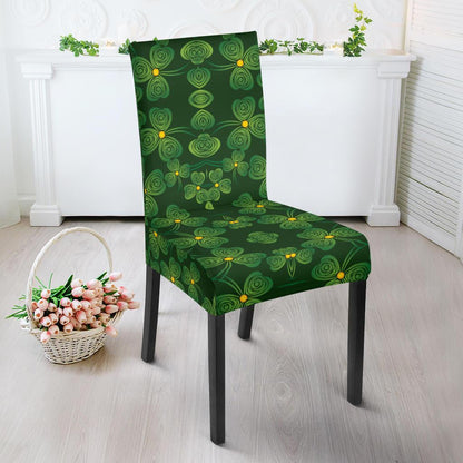 Shamrock Pattern Dining Chair Slipcover-JTAMIGO.COM