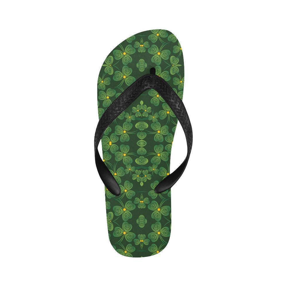 Shamrock Pattern Flip Flops-JTAMIGO.COM