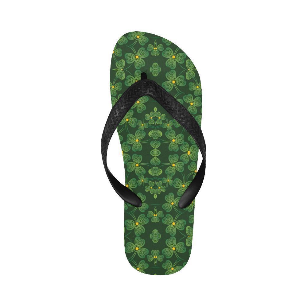 Shamrock Pattern Flip Flops-JTAMIGO.COM
