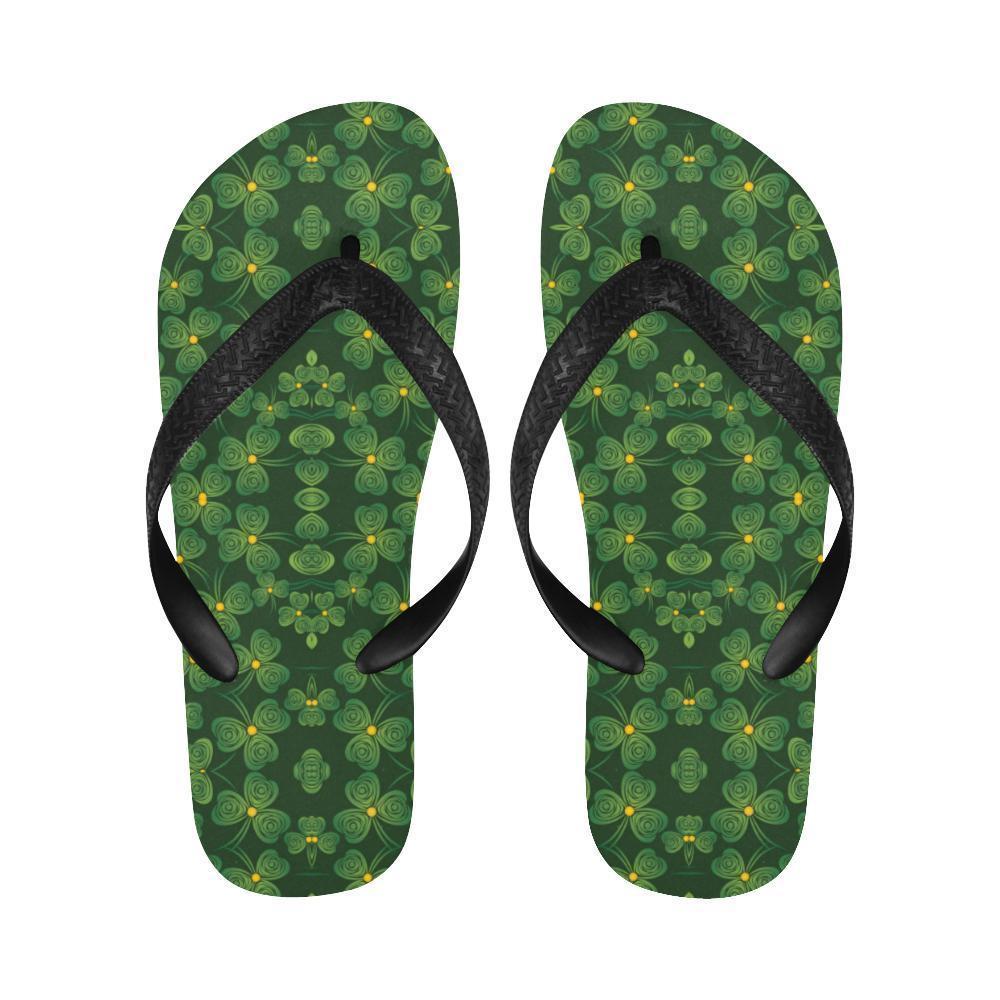 Shamrock Pattern Flip Flops-JTAMIGO.COM