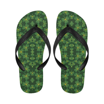 Shamrock Pattern Flip Flops-JTAMIGO.COM