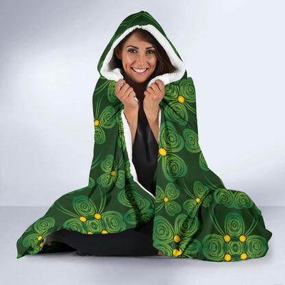Shamrock Pattern Hooded Blanket-JTAMIGO.COM