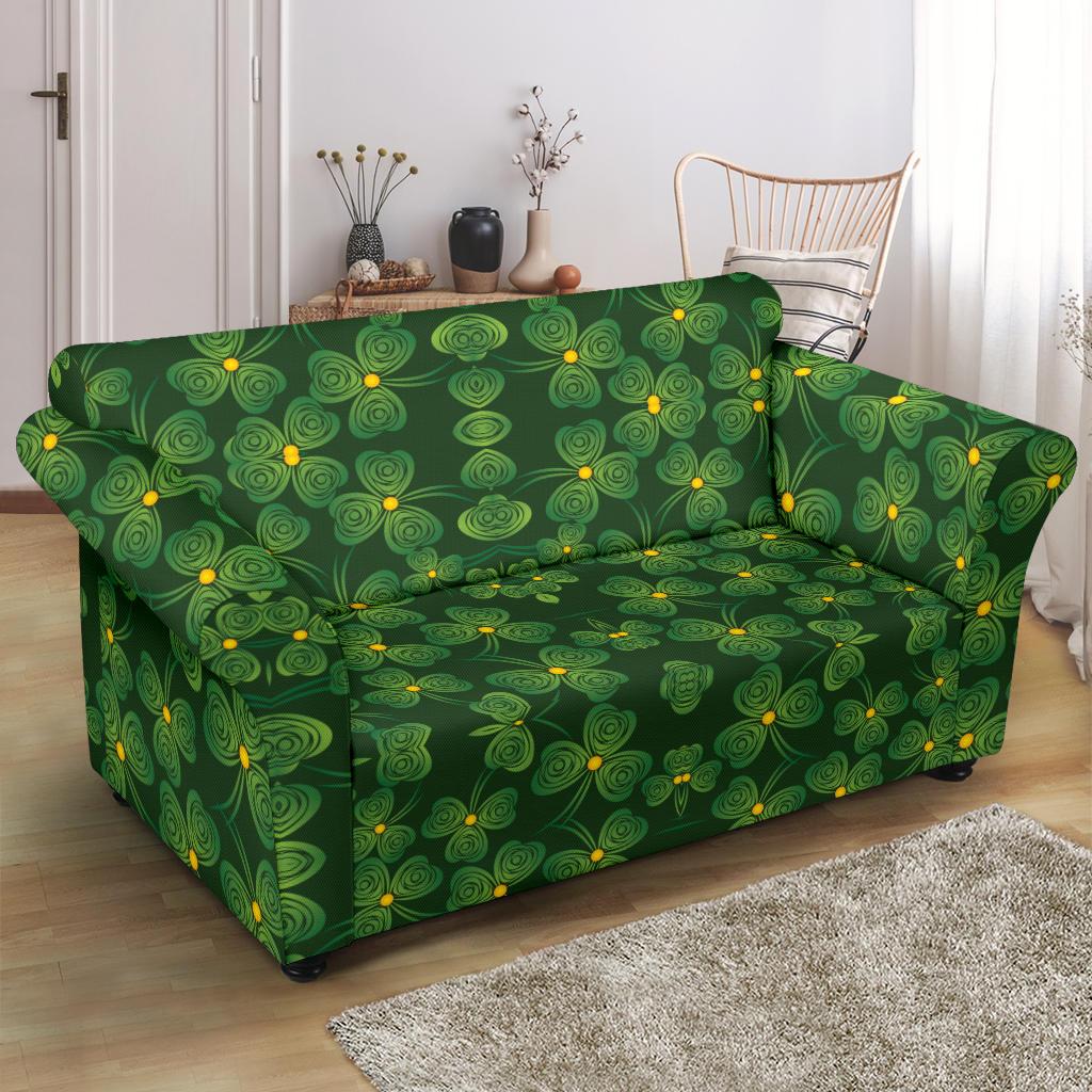 Shamrock Pattern Loveseat Slipcover-JTAMIGO.COM