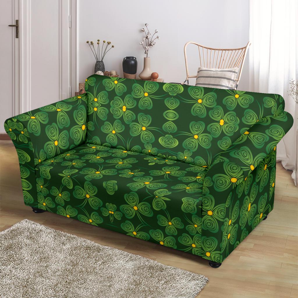 Shamrock Pattern Loveseat Slipcover-JTAMIGO.COM