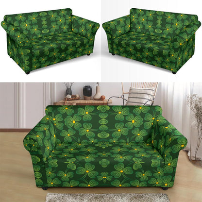 Shamrock Pattern Loveseat Slipcover-JTAMIGO.COM