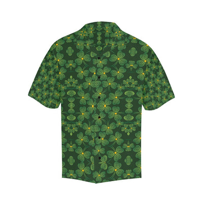 Shamrock Pattern Men Aloha Hawaiian Shirt