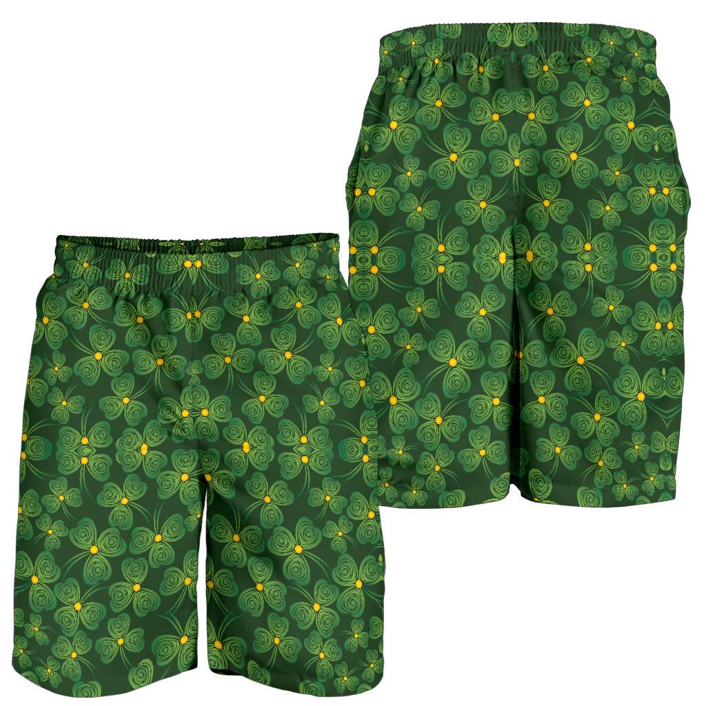 Shamrock Pattern Mens Shorts-JTAMIGO.COM