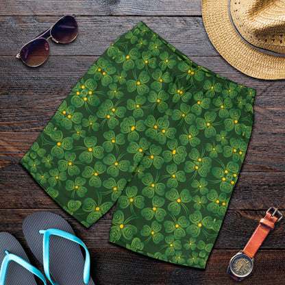 Shamrock Pattern Mens Shorts-JTAMIGO.COM