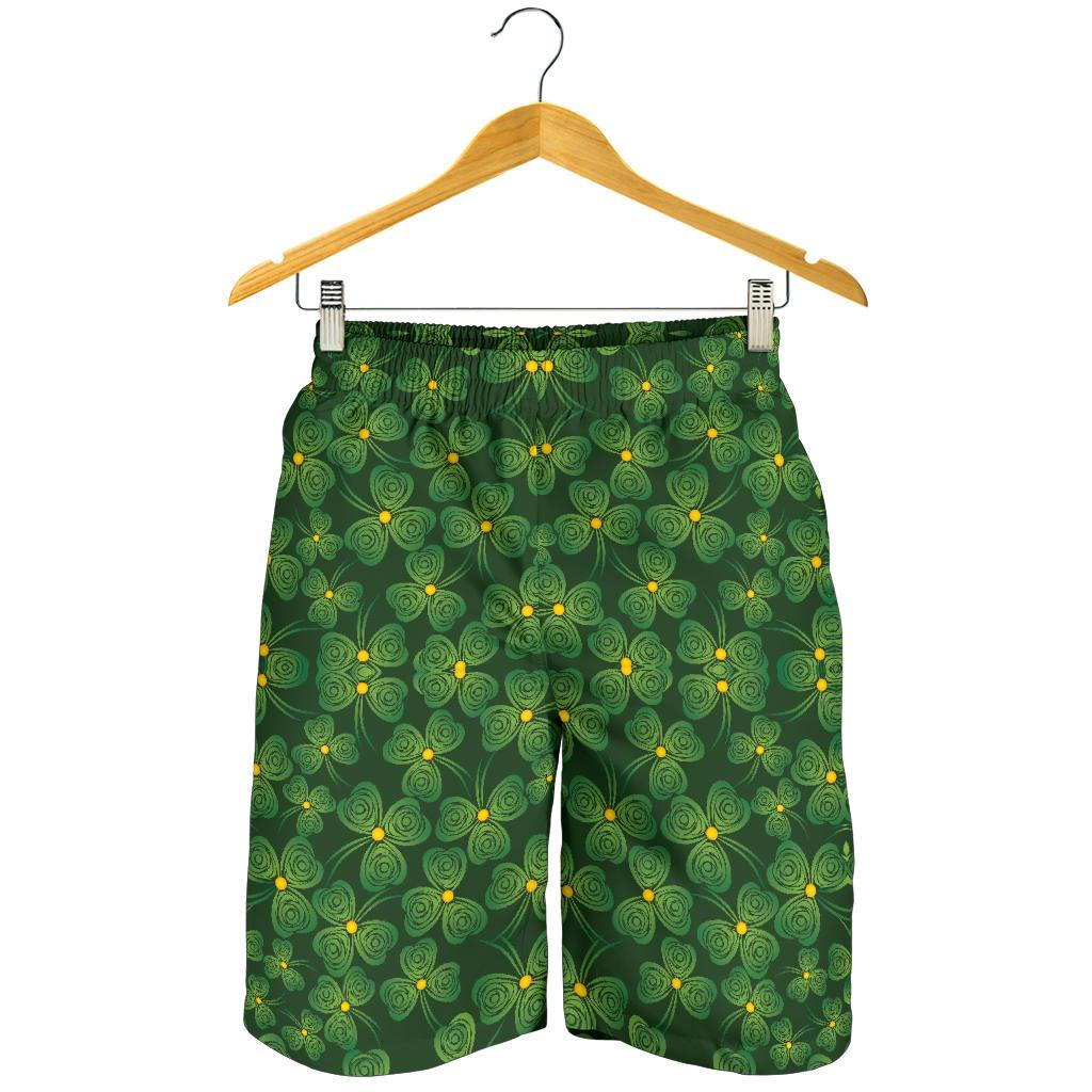 Shamrock Pattern Mens Shorts-JTAMIGO.COM
