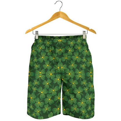 Shamrock Pattern Mens Shorts-JTAMIGO.COM